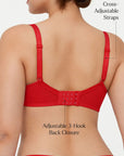 Lightweight Underwire Minimizer Lace Mesh Bra