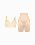 Seamless Wireless Push-Up V-Neck Bra Butt-Lifting Shorts Set