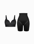Seamless Wireless Push-Up V-Neck Bra Butt-Lifting Shorts Set