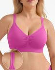Seamless Wireless Comfortable Wide-Strap Everyday Bra