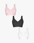 Wireless Wide Strap Everyday Supportive Push Up Comfortable Bra