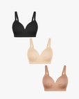Seamless Wireless Comfortable Adjustable Wide-Strap T-Shirt Bra