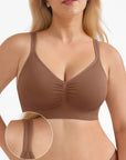 Seamless Wireless Comfortable Wide-Strap Everyday Bra