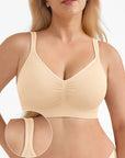 Seamless Wireless Comfortable Wide-Strap Everyday Bra