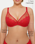 Lightweight Underwire Minimizer Lace Mesh Bra