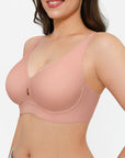Seamless Wireless Jelly Plunge & Minimizer Support Bra Set