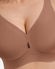 Seamless Wireless Jelly Plunge & Minimizer Support Bra Set