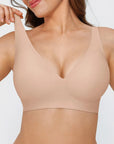 Seamless Wireless Jelly Comfortable Plunge Bra
