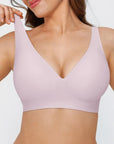 Seamless Wireless Jelly Comfortable Plunge Bra