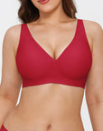 Seamless Wireless Jelly Leopard Contour Minimizer Support Bra