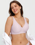 Seamless Wireless Jelly Comfortable Plunge Bra