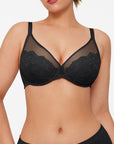 Lightweight Underwire Minimizer Lace Mesh Bra