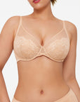 Lightweight Underwire Minimizer Lace Mesh Bra