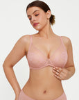 Lightweight Underwire Minimizer Lace Mesh Bra