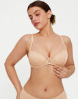 Lightweight Underwire Minimizer Lace Mesh Bra