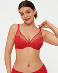 Lightweight Underwire Minimizer Lace Mesh Bra
