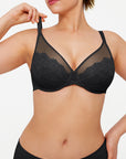 Lightweight Underwire Minimizer Lace Mesh Bra