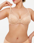 Lightweight Underwire Minimizer Lace Mesh Bra