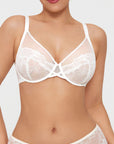 Lightweight Underwire Minimizer Lace Mesh Bra