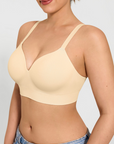 Seamless Wireless Push-Up V-Neck Bra Butt-Lifting Shorts Set