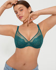 Lightweight Underwire Minimizer Lace Mesh Bra