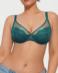 Lightweight Underwire Minimizer Lace Mesh Bra