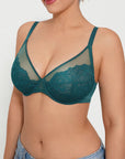Lightweight Underwire Minimizer Lace Mesh Bra