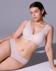 Seamless Wireless Jelly Comfortable Plunge Bra