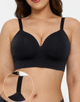 Seamless Wireless Push-Up V-Neck Bra Butt-Lifting Shorts Set
