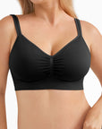 Seamless Wireless Comfortable Wide-Strap Everyday Bra