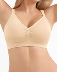 Seamless Wireless Comfortable Wide-Strap Everyday Bra