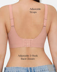 Seamless Wireless Jelly Plunge & Minimizer Support Bra Set