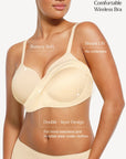 Seamless Wireless Push-Up V-Neck Bra Butt-Lifting Shorts Set