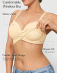 Seamless Wireless Push-Up V-Neck Bra Butt-Lifting Shorts Set