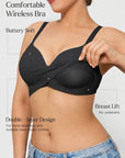 Seamless Wireless Push-Up V-Neck Bra Butt-Lifting Shorts Set