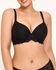 Popilush® Black / 36C Seamless Embrace Lace Underwire Bra
