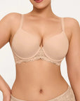 Popilush® Skin / 36C Seamless Embrace Lace Underwire Bra