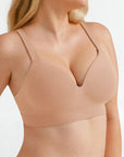 Popilush? Seamless Wireless Adjustable Wide-Strap T-Shirt Bra
