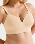 Popilush? Seamless Wireless Adjustable Wide-Strap T-Shirt Bra