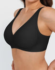 Seamless Wireless Jelly Leopard Contour Minimizer Support Bra
