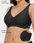 Seamless Wireless Jelly Leopard Contour Minimizer Support Bra