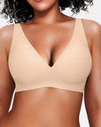 Seamless Wireless Jelly Leopard Contour Minimizer Support Bra