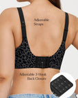 Seamless Wireless Jelly Leopard Support & Push UP Bra Set