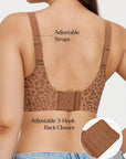 Seamless Wireless Jelly Leopard Support & Push UP Bra Set