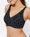 Seamless Wireless Jelly Leopard Support & Push UP Bra Set