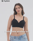 Seamless Wireless Push-Up V-Neck Bra Butt-Lifting Shorts Set