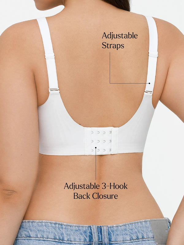 Seamless Wireless Jelly Plunge &amp; Minimizer Support Bra Set