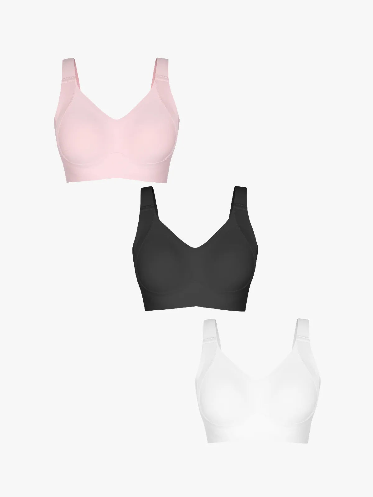 Wireless Wide Strap Everyday Supportive Push Up Comfortable Bra