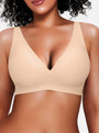 Seamless Wireless Jelly Comfortable Plunge Bra