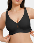 Seamless Wireless Jelly Plunge & Minimizer Support Bra Set